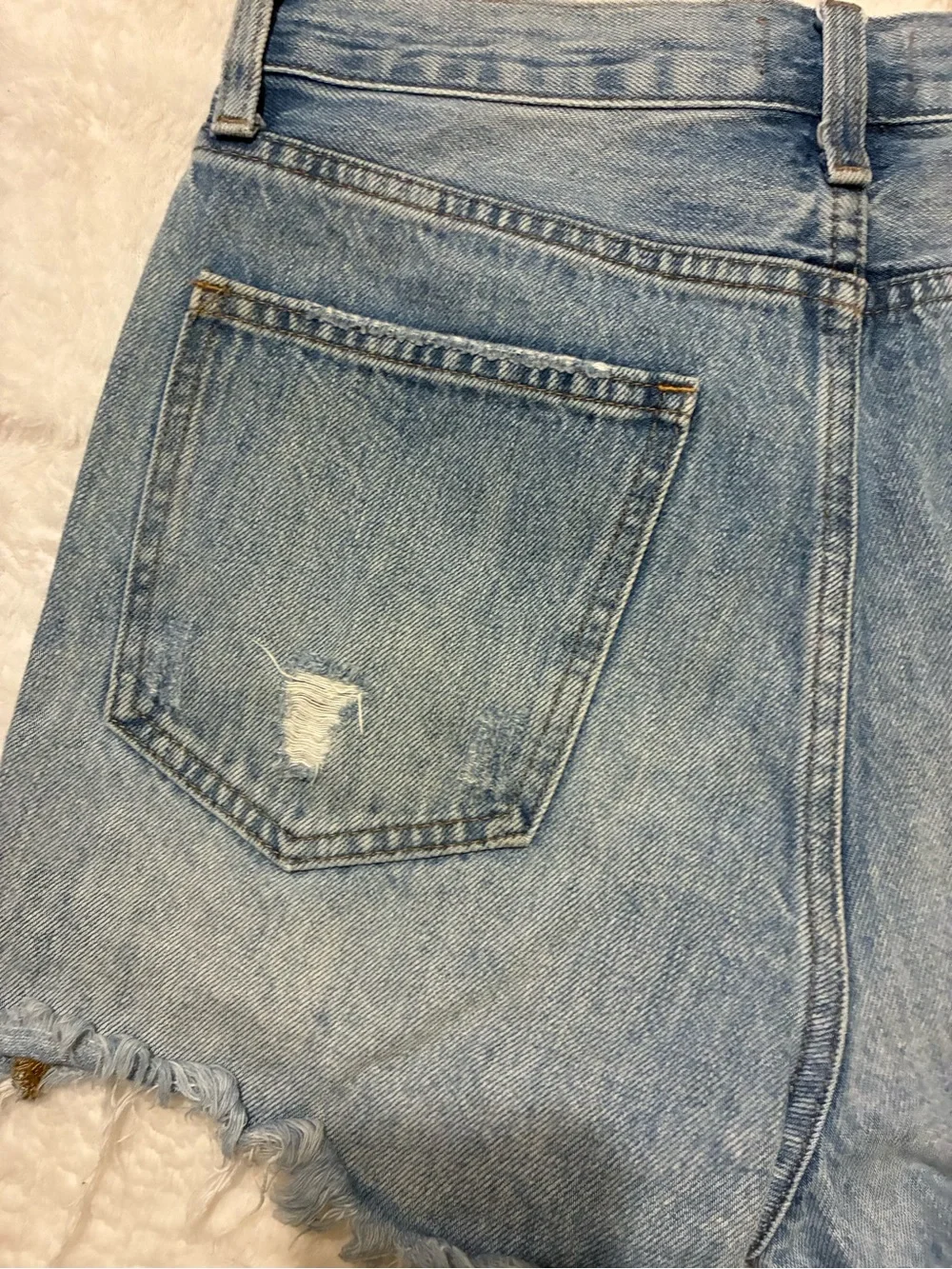 Pistola Distressed Denim Shorts